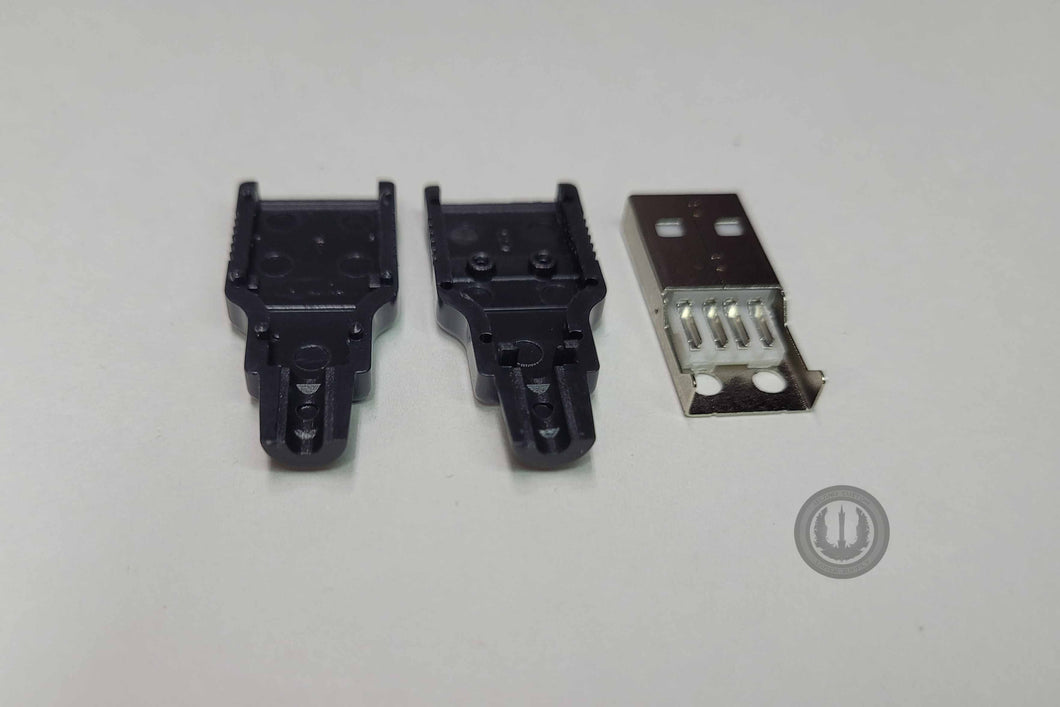 USB data transfer connector kit, male (USB-A)